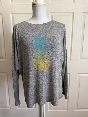 Spirit Jersey Oversized Fine-Apple Pineapple Long Sleeve